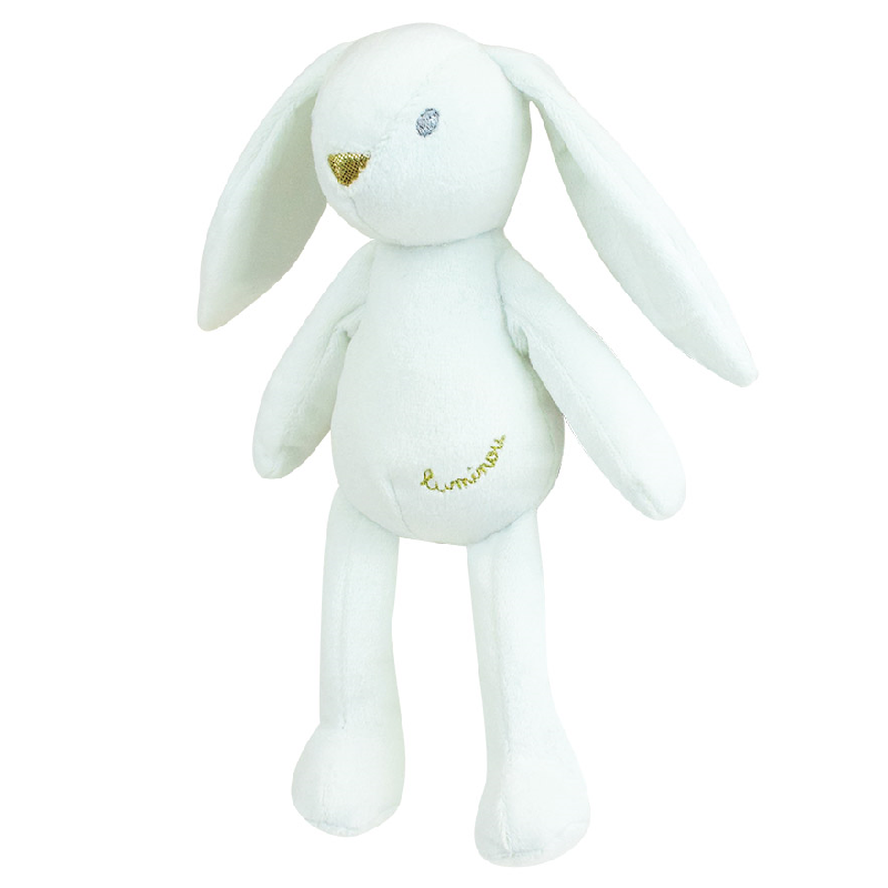  - luminou - peluche luminescente lapin blanc 20 cm 